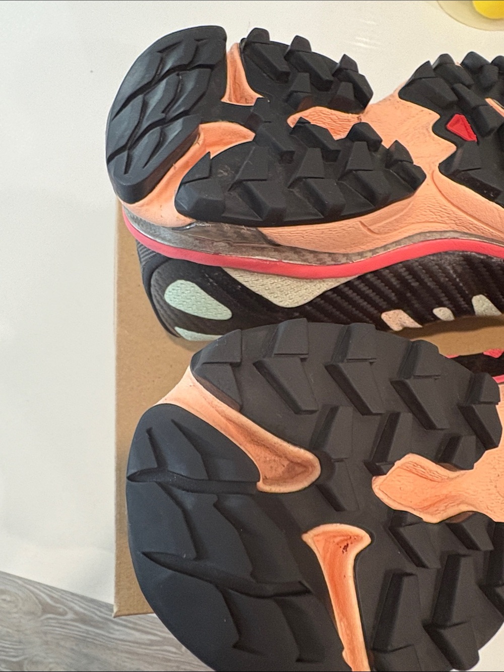 Salomon S/Lab Women's Trail Shoes in Coral, Black and Peach - Picture 8 of 11